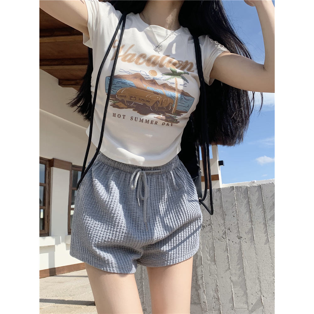 Áo Thun Nữ Ngắn Tay In Chữ Thời Trang Hàn Quốc