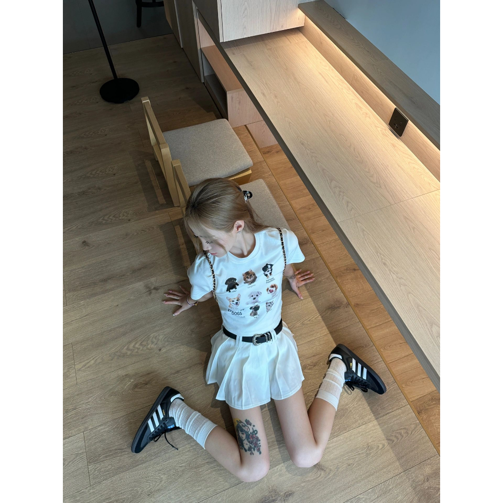 Ethelgirl Áo Thun Tay Ngắn Dáng Ôm In Họa Tiết Động Vật Thời Trang Mùa Hè Xinh Xắn Cho Nữ