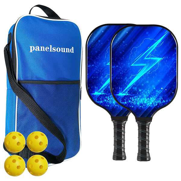 Bộ 2 Vợt Chơi Bóng Pickleball Siêu Nhẹ Và Nhanh Chóng Kèm Túi Đựng 4 Quả Bóng