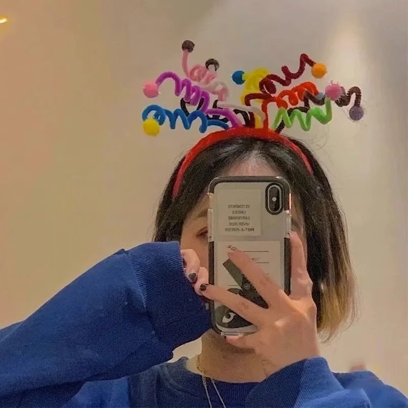 Băng Đô Dạng Que Xoắn Nhiều Màu Sắc Thời Trang Dành Cho Nam Nữ Biểu Diễn Tiệc Sinh Nhật Kỳ Nghỉ