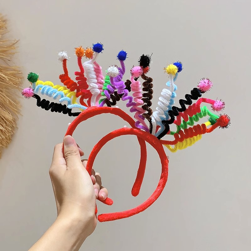 Băng Đô Dạng Que Xoắn Nhiều Màu Sắc Thời Trang Dành Cho Nam Nữ Biểu Diễn Tiệc Sinh Nhật Kỳ Nghỉ