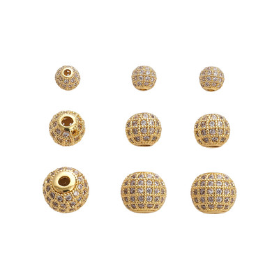 Beadia Hạt Cườm Mạ Vàng 14k 6-10mm Dùng Làm Trang Sức DIY
