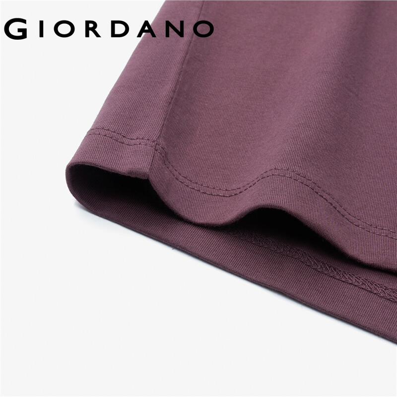 Áo thun GIORDANO 05323394 100% cotton dệt kim tay ngắn cổ tròn thêu họa tiết chú mèo dành cho nữ
