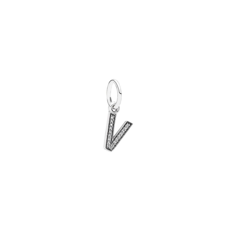 Vòng Tay Mạ Bạc 925 Mặt Hình 26 Chữ Cái A-Z Đính Đá Zircon Pandora925