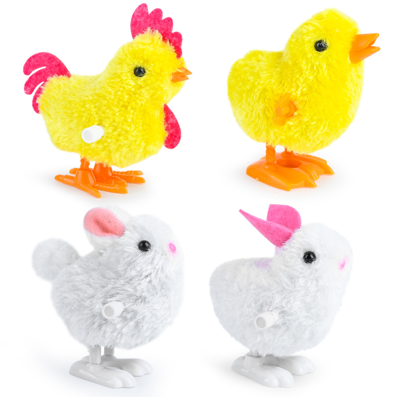 Thú Nhồi Bông Hình Gà / Thỏ Lên Dây Cót Đáng Yêu Cho Bé Trai Và Gái 1 Tuổi