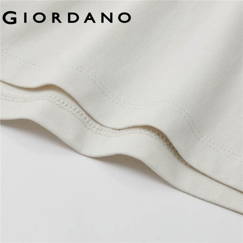 Áo thun cotton GIORDANO 05393211cổ tròn in chữ cho nữ