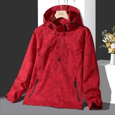 Áo Khoác Có Nón Họa Tiết Rằn Ri Thời Trang Xuân Thu Mới Cho Nam