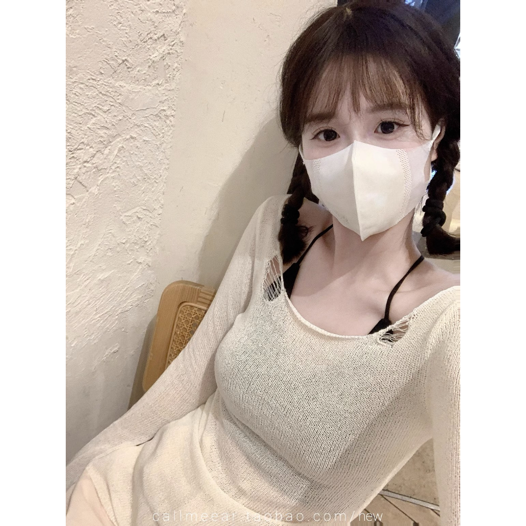 Set Áo Thun Tay Dài Và Áo hai dây Màu Trơn Thời Trang Hàn Quốc Cho Nữ