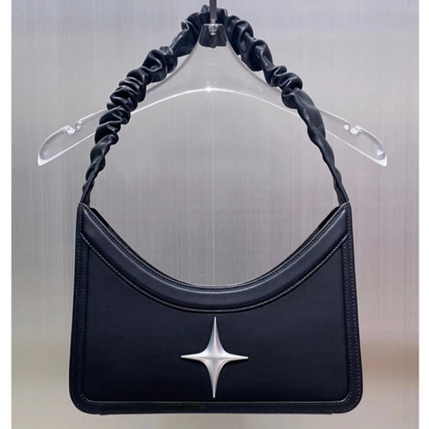 JUST STAR Túi Đeo Vai Da PU Cao Cấp Họa Tiết Ngôi Sao Đơn Giản Thời Trang Cho Nữ