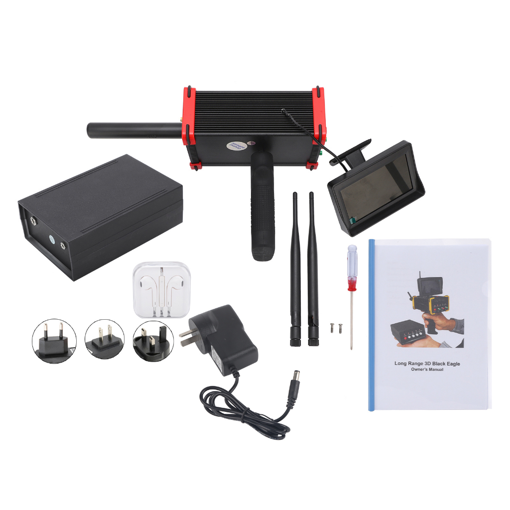 Máy Dò Kim Loại Quét Dưới Lòng Đất Màn Hình Độ Nét Cao Tìm Kho Báu Cho Vàng Bạc Đồng AC100‑240V