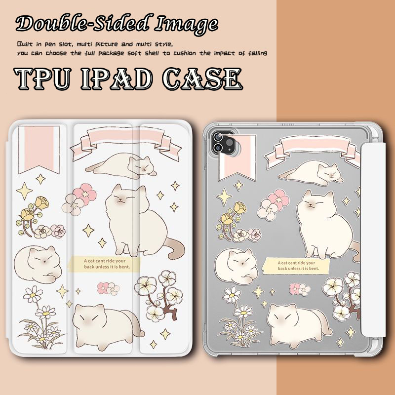 Ốp Máy Tính Bảng In Hình Mèo Cho iPad Air 4 10.9 gen 9 Pro 11 2021 iPad gen9 gen8 gen7 10.2 Air 5 Air 3 10.5 Air 2 9.7 2018 iPad Mini 6