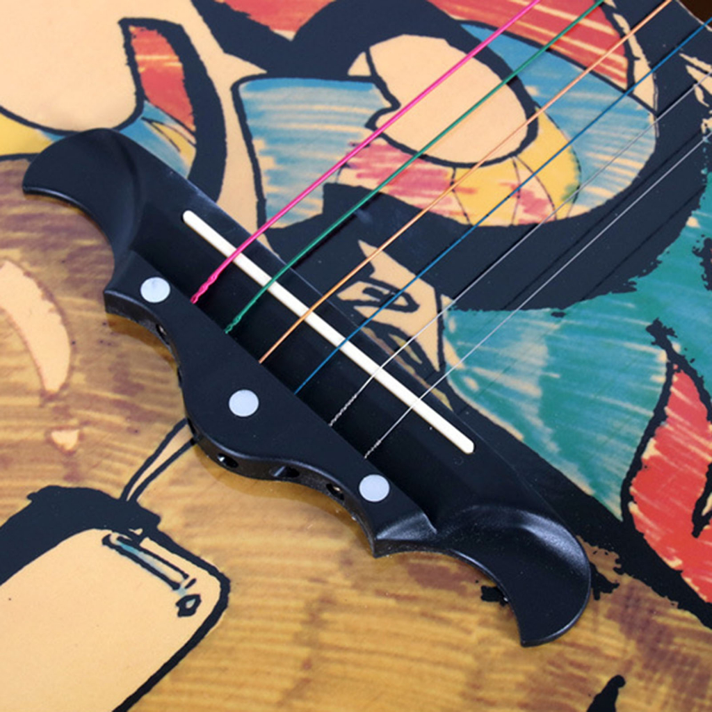 Đàn Guitar Gỗ 38in Graffiti Hoa Văn Mật Độ Cao Acoustic Cho Người Mới Bắt Đầu  AKOASM
