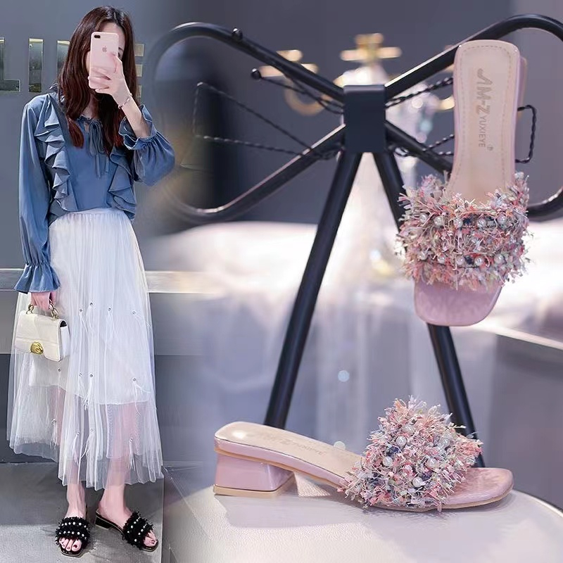 Dép Sandal Đế Dày Mềm Phong Cách Pháp Thời Trang Mùa Hè Cho Nữ