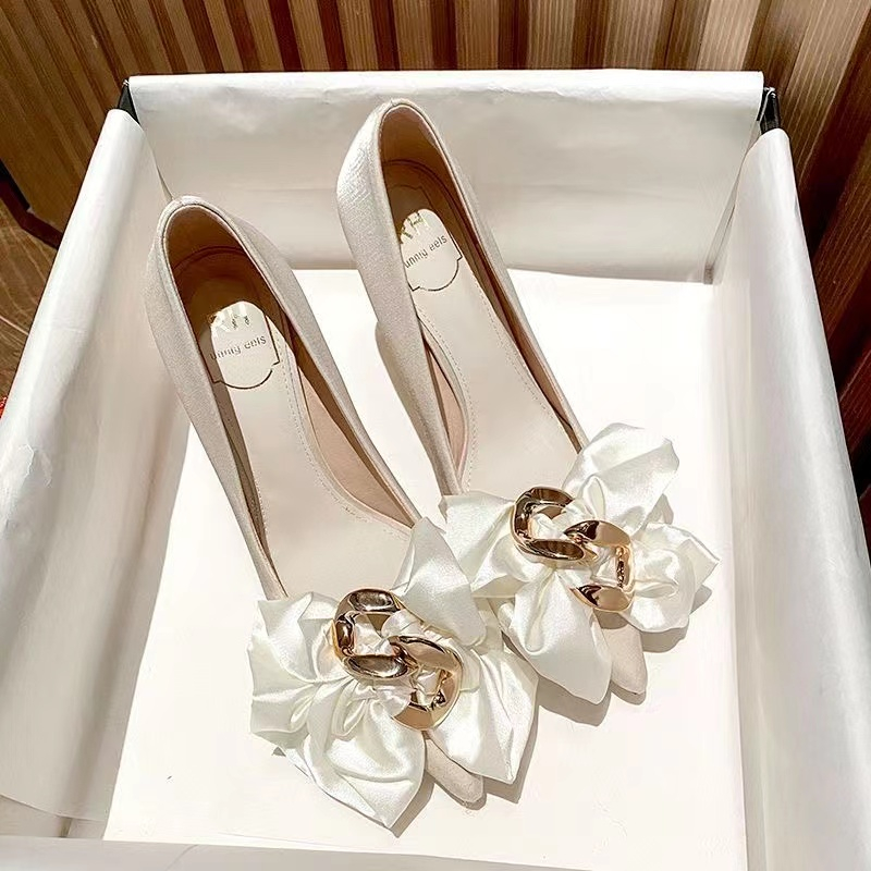 Xăng Đan Cao Gót Mũi Nhọn Màu Đen Thời Trang Mùa Hè Dành Cho Nữ