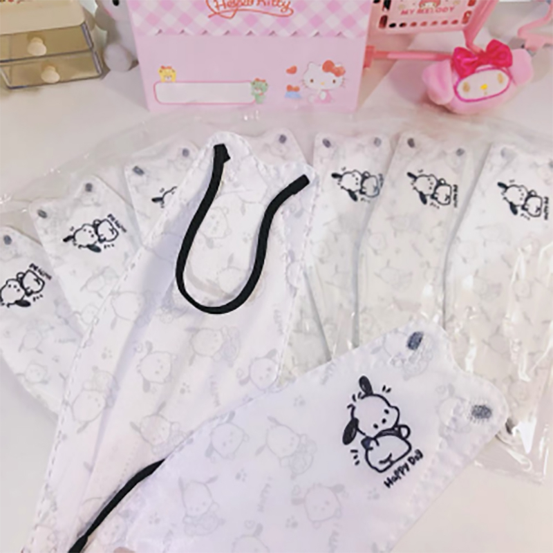 Khẩu trang chống bụi ba lớp 3d có in họa tiết Kuromi hoạt hình dễ thương dành cho nữ