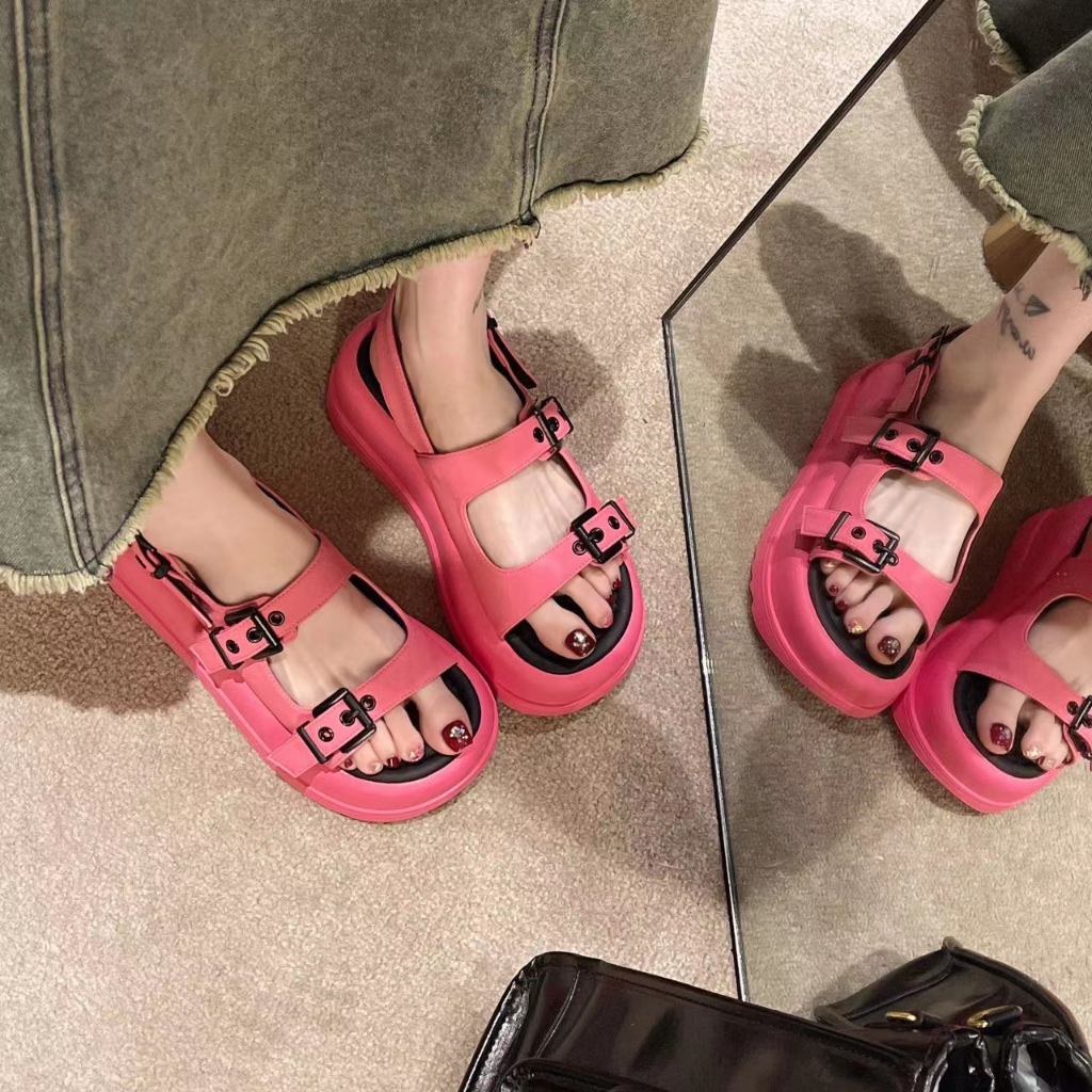 Dép Quai Ngang Đế Dày Phong Cách Thể Thao Thời Trang Mùa Hè Mới Cho Nữ