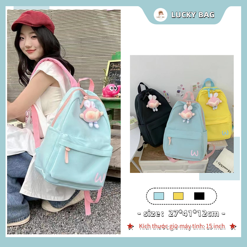 💗100% KHO SN SÀNG💗3 COLORS Ba Lô Học Sinh Phối Màu Tương Phản Thời Trang Scho