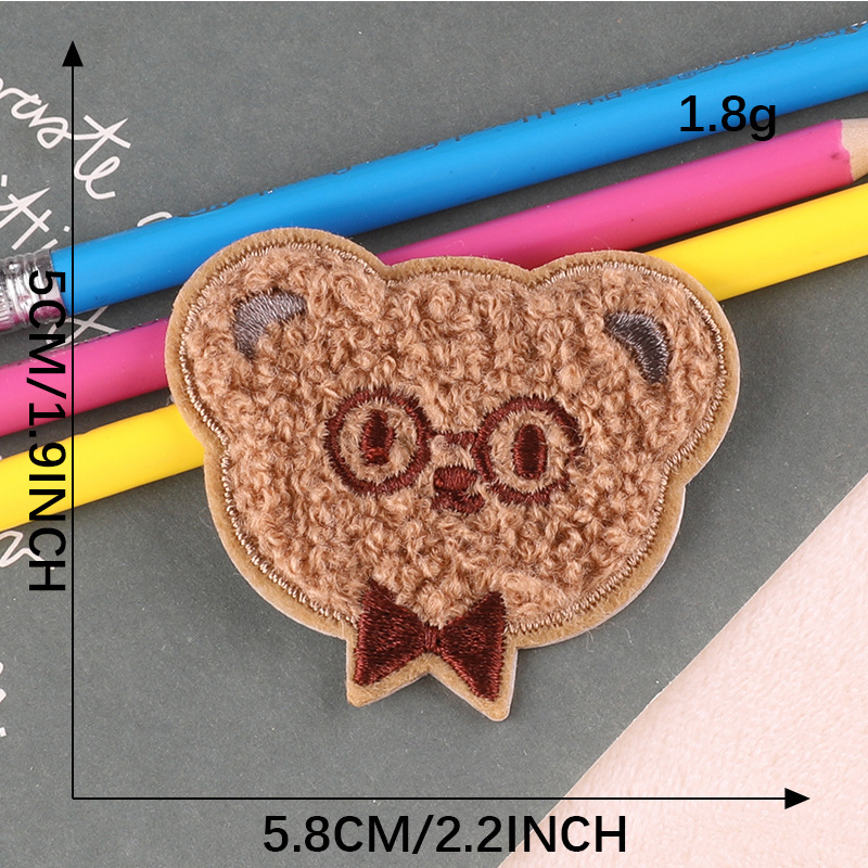 Miếng Dán Vải Bông Tự Dính Thêu Họa Tiết Hoạt Hình Trang Trí Túi Xách