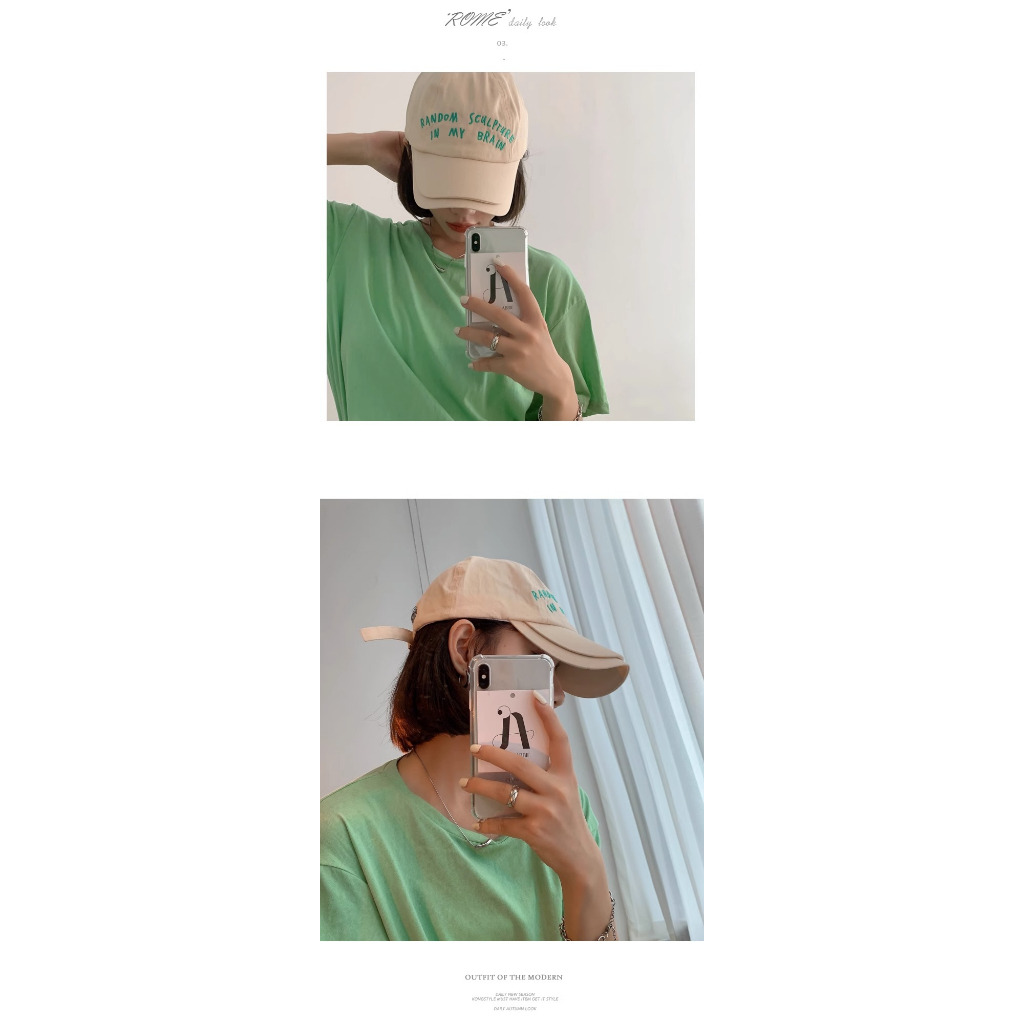 Mũ Lưỡi Trai Mềm Thêu Chữ Phong Cách Đường Phố Cá Tính