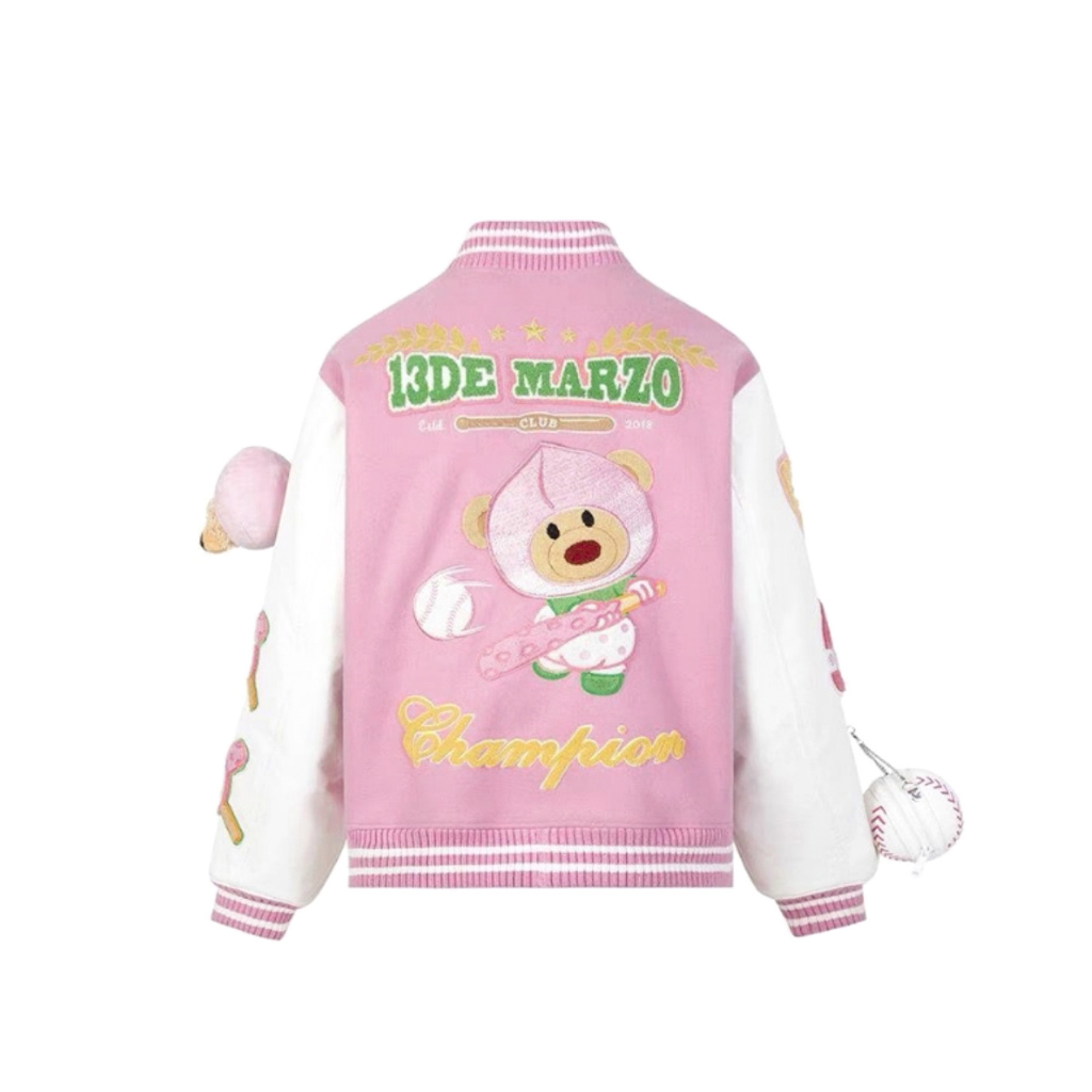 Áo Khoác Bóng Chày Thêu Họa Tiết Đường Phố Mỹ S15 Thời Trang Cá Tính