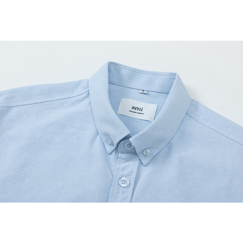 Áo Sơ Mi Ngắn Tay Dáng Rộng Thêu Hình Trái Tim Nhiều Màu Sắc Phong Cách Unisex