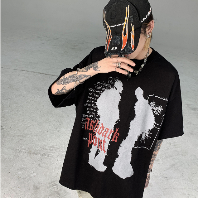 Áo Thun Tay Ngắn Cổ Tròn In Hình Phong Cách hip hop Thời Trang Mùa Hè Mới Cho Nam