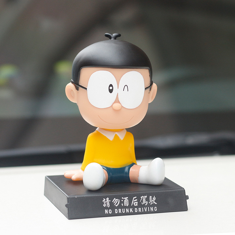 Mô Hình Nhân Vật Doraemon Nobita Nobi Đầu Lắc Bằng PVC 10cm Có Giá Đỡ Điện Thoại Trang Trí Xe Hơi 8 Kiểu