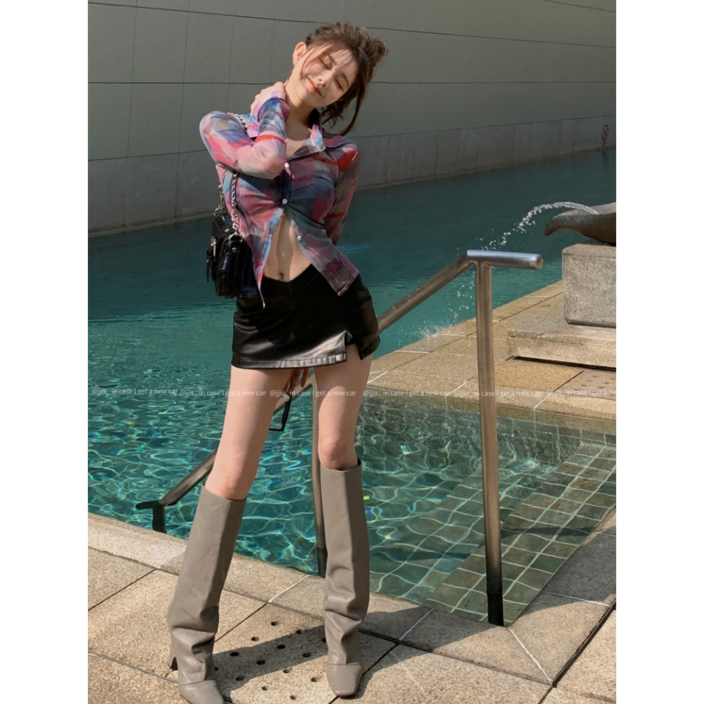 Áo Sơ Mi Cổ Chữ V Màu Gradient Phong Cách Thời Trang Hàn Quốc Dành Cho Nữ