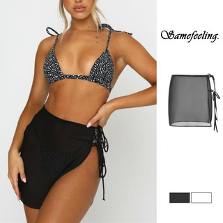 Sf♫Chân Váy Mini Lưng Cao Phối Ren Màu Trơn Thời Trang Mùa Hè Cho Nữ Size S/M/L/XL