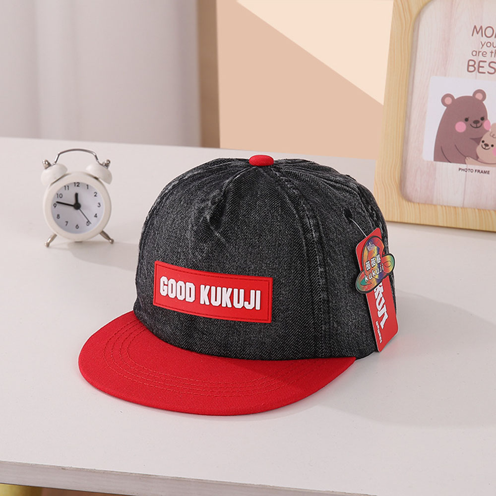 Mũ Lưỡi Trai Denim Phong Cách Hip hop Thời Trang Mùa Thu Cho Bé 3-8 Tuổi