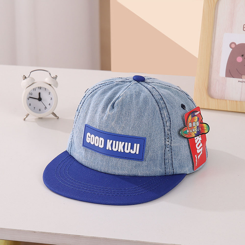 Mũ Lưỡi Trai Denim Phong Cách Hip hop Thời Trang Mùa Thu Cho Bé 3-8 Tuổi