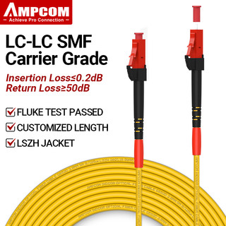 Ampcom cáp nhảy quang lc lc đơn chế độ 9/125 lc/upc đến lc/upc đơn chế độ lc lc smf