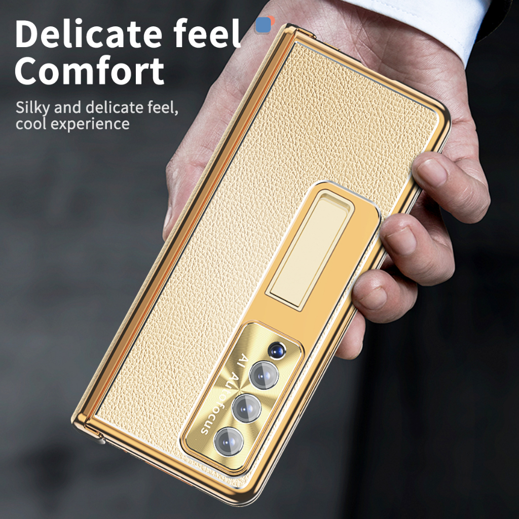 Ốp Điện Thoại Da Kèm Ngăn Đựng Bút Ẩn Cho Samsung Galaxy Z Fold 5 5G Z Fold 4