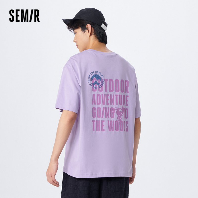 Semir Áo Thun cotton Cổ Tròn Tay Ngắn In Chữ Thời Trang Mùa Hè 2023 Cho Nam
