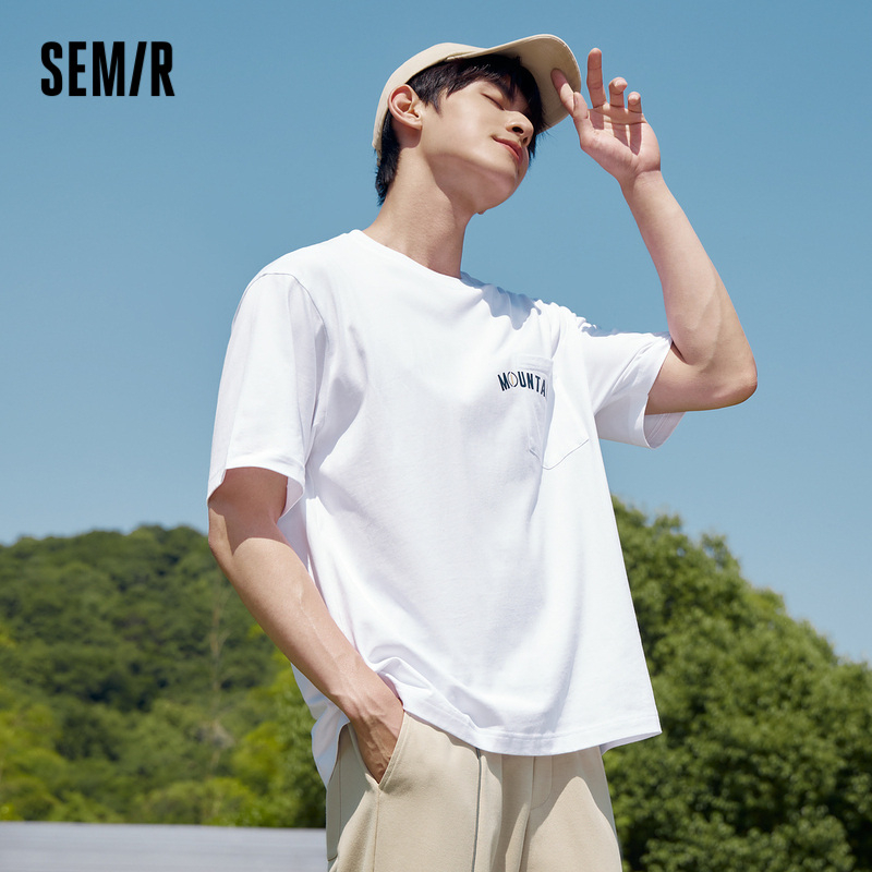 Semir Áo Thun cotton Cổ Tròn Tay Ngắn In Chữ Thời Trang Mùa Hè 2023 Cho Nam
