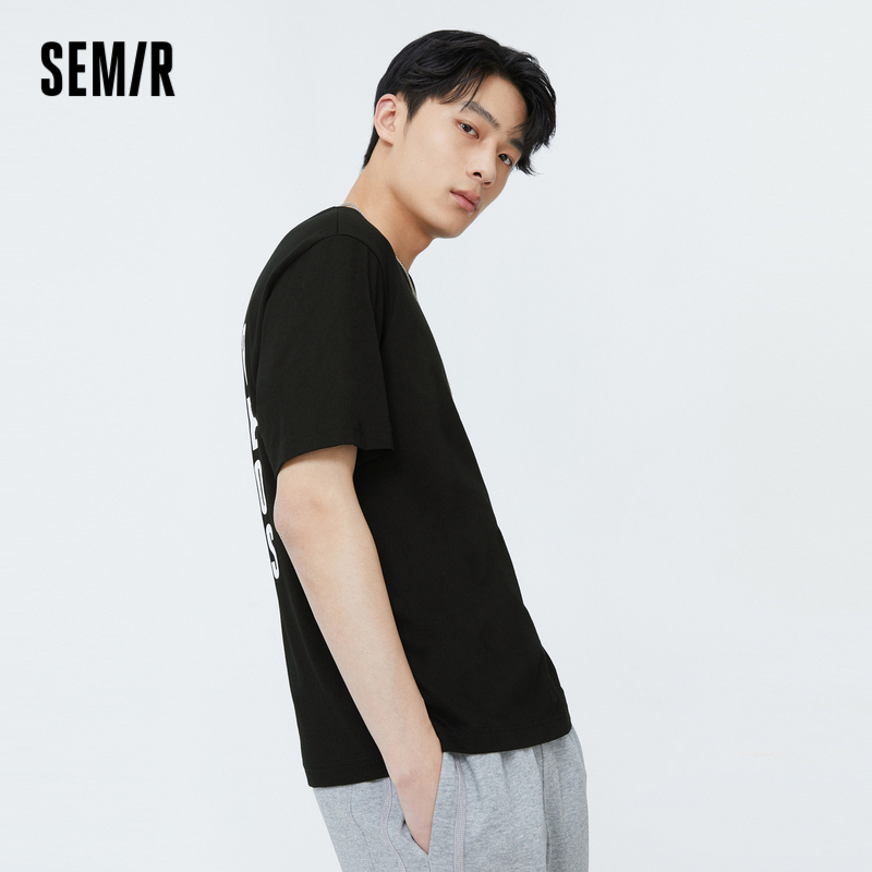 Semir Áo Thun cotton Cổ Tròn Tay Ngắn In Chữ Thời Trang Mùa Hè 2023 Cho Nam