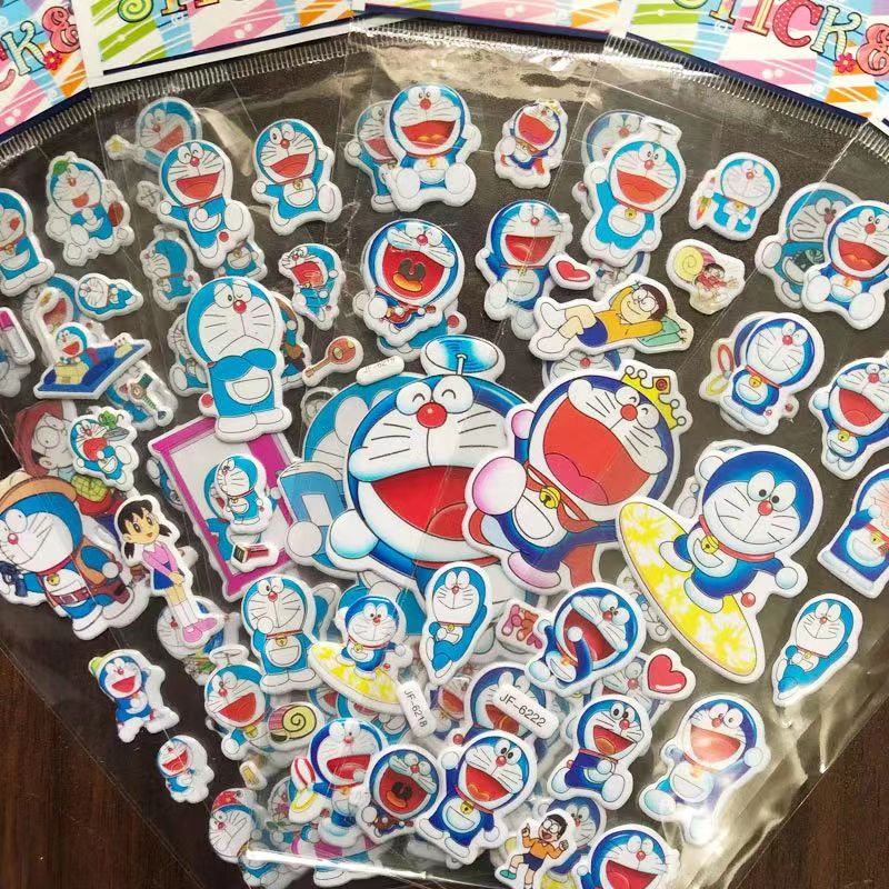 Hình Dán Bong Bóng 3D Hoạt Hình anime Tự Dính Thân Thiện Với Môi Trường Giáo Dục Cho Bé Trai Bé Gái Mẫu Giáo