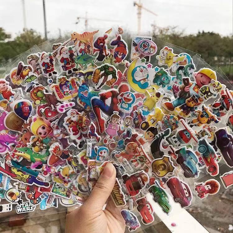 Hình Dán Bong Bóng 3D Hoạt Hình anime Tự Dính Thân Thiện Với Môi Trường Giáo Dục Cho Bé Trai Bé Gái Mẫu Giáo