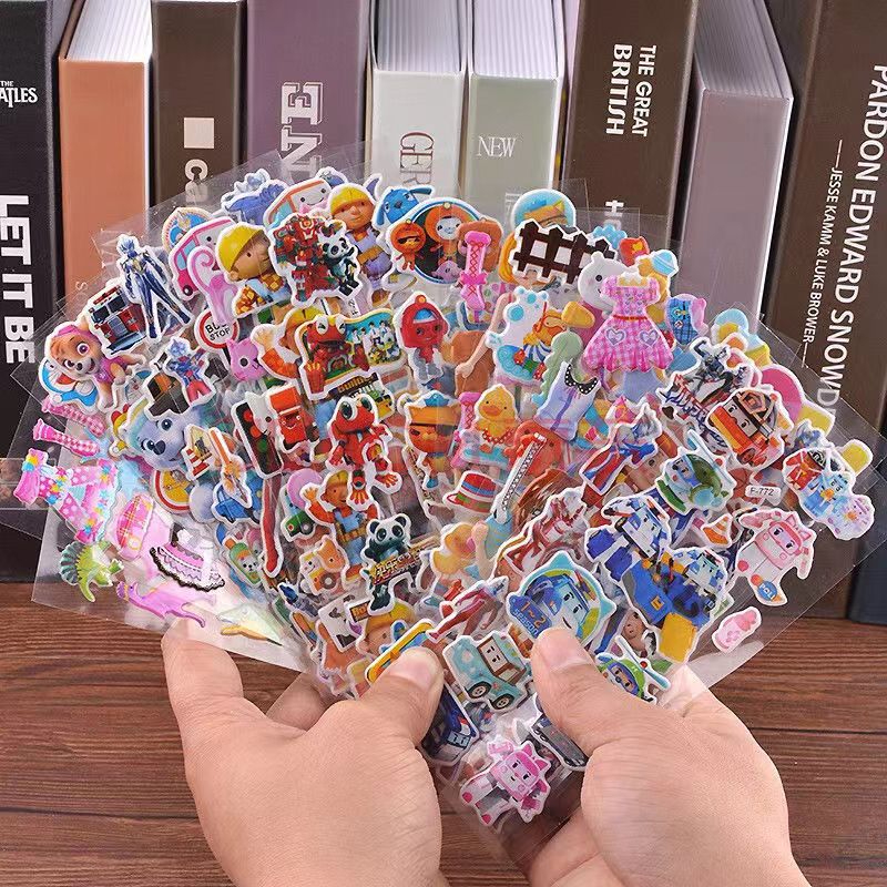 Hình Dán Bong Bóng 3D Hoạt Hình anime Tự Dính Thân Thiện Với Môi Trường Giáo Dục Cho Bé Trai Bé Gái Mẫu Giáo