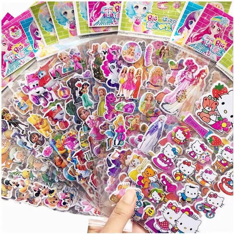 Hình Dán Bong Bóng 3D Hoạt Hình anime Tự Dính Thân Thiện Với Môi Trường Giáo Dục Cho Bé Trai Bé Gái Mẫu Giáo