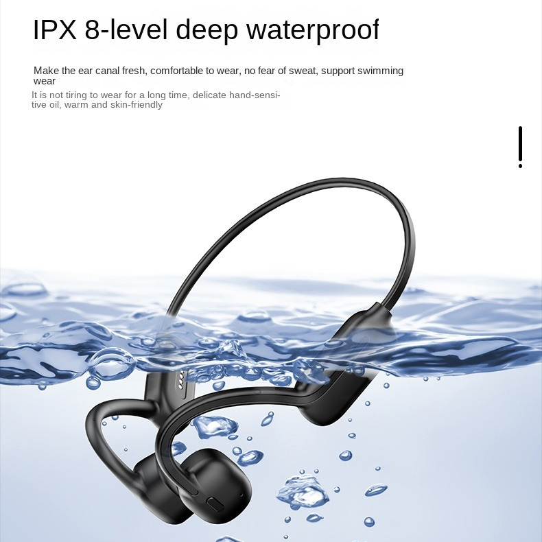 XIAOMI Tai nghe dẫn xương bơi Bluetooth không dây IPX8 Máy nghe nhạc MP3 32GB không thấm nước Tai nghe Hifi với tai nghe mic