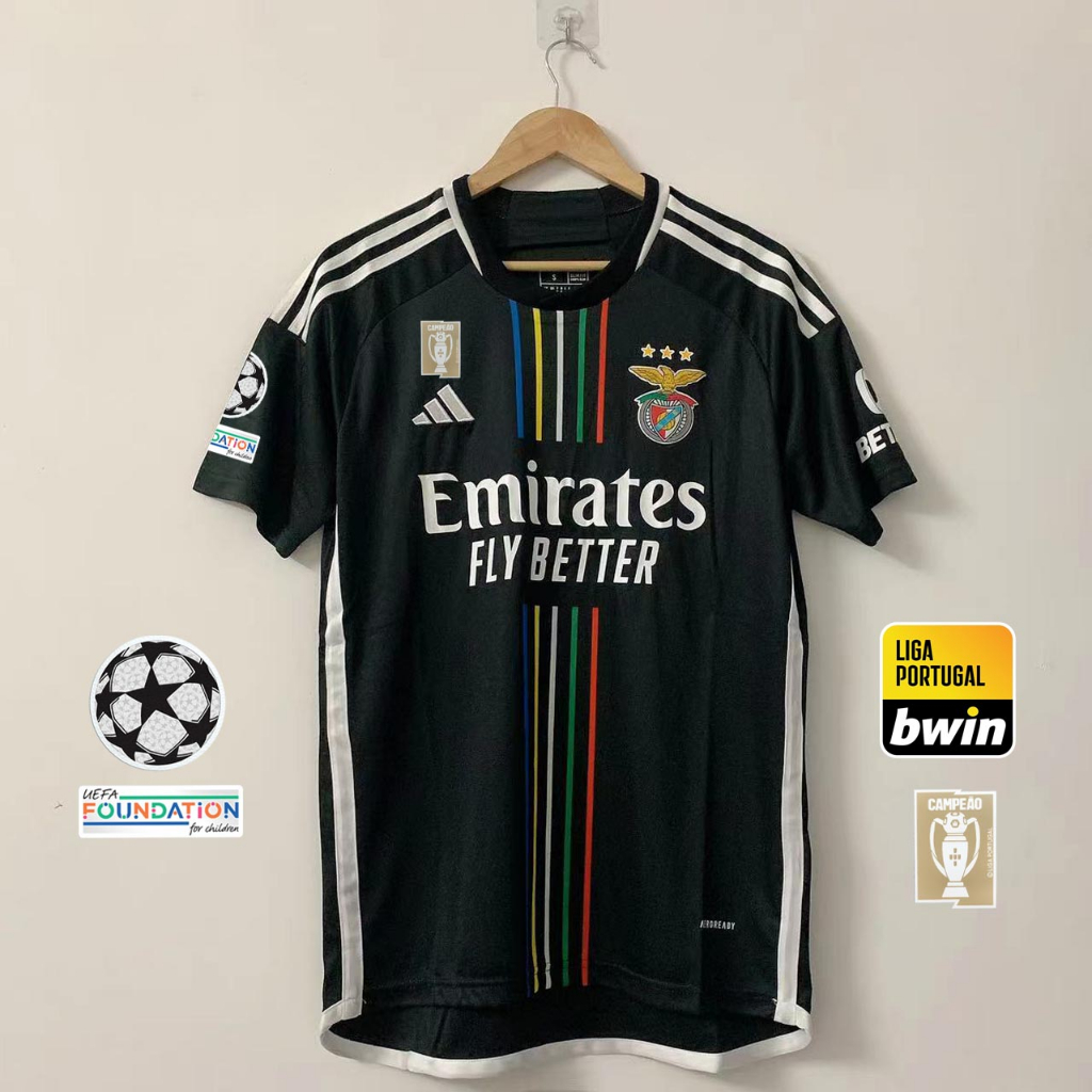 Áo Bóng Đá Sân Khách Benfica Size S-4XL 23 / 24