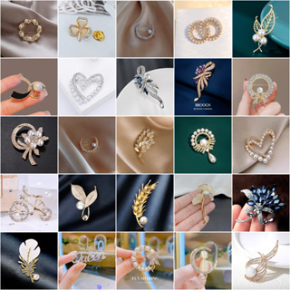 Trâm Cài Áo Hình Bướm Đính Ngọc Trai / Kim Cương Giả Bằng Hợp Kim Kiểu Hàn Quốc 50 Kiểu Tùy Chọn