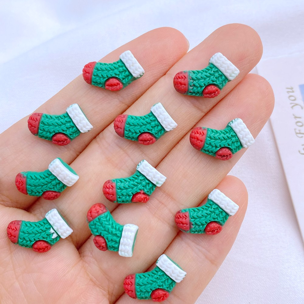 30 miếng mini làm móng tay dễ thương phim hoạt hình giáng sinh dòng nhựa trang trí thủ công mỹ nghệ trang trí nhà dress up phụ kiện làm móng