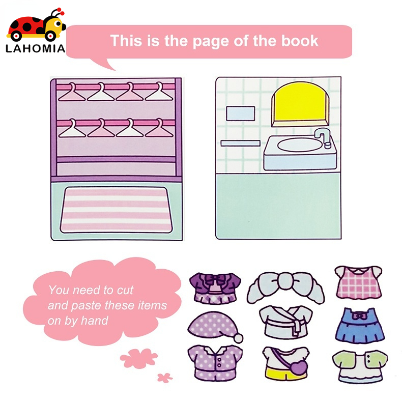 Lahomia Dress Up Doudou Kids Giáo dục Handmade Diy Crayon Vải Búp bê