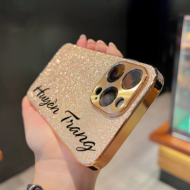 Mới Ốp Điện Thoại Mạ Điện Lấp Lánh Cho iphone 14 15 pro max 12 pro 13 pro max