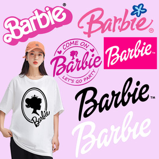 Miếng dán ủi quần áo in logo hoạt hình barbie diy