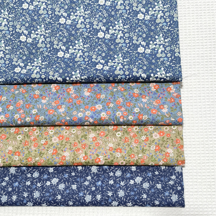 (Hàng Mới Về) Vải cotton Rộng 160cm / 60 '', Thiết Kế Hoa Nhỏ kain bidang 60 ''