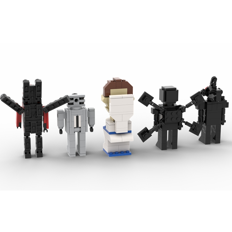 Bộ Đồ Chơi Lắp Ráp Mô Hình toilet 5 Trong 1 Bằng Titan Dành Cho Bé Trai Skibidi Toilet