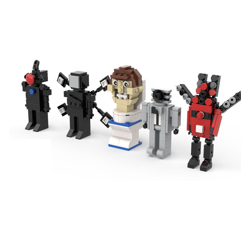 Bộ Đồ Chơi Lắp Ráp Mô Hình toilet 5 Trong 1 Bằng Titan Dành Cho Bé Trai Skibidi Toilet